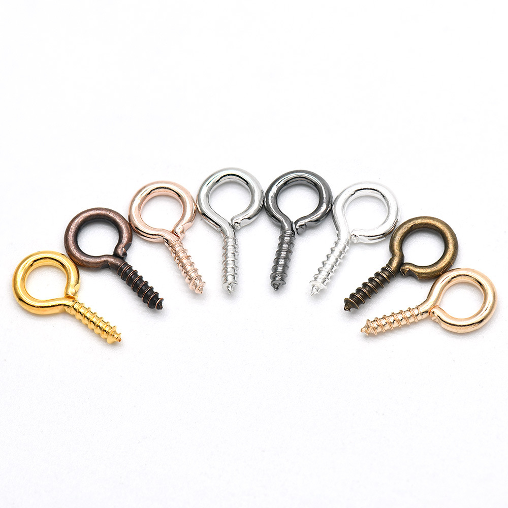 100 unids/pack accesorios de joyería hechos a mano ovejas cuerno uñas autorroscantes tornillo ovejas ojo uñas galvanoplastia oveja ojo aguja