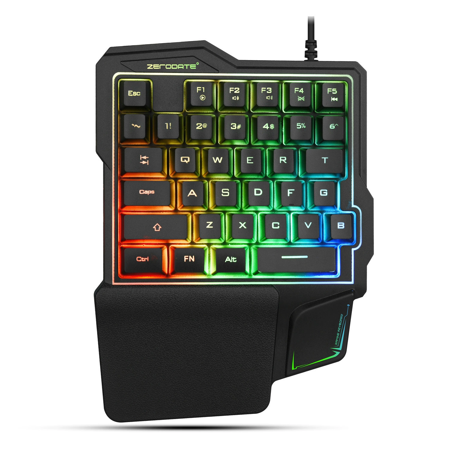 K7 одноручная клавиатура для мобильных игр USB, «есть курица» (battle royale), механическое ощущение, проводная, цветная подсветка