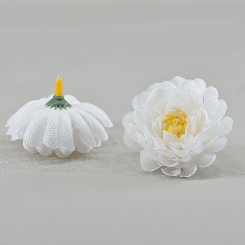 Simulación flor de loto de nieve decoración de boda 6cm brotes de flores bola de flores arco de pino crisântemo cabeza de decoración DIY flores falsas