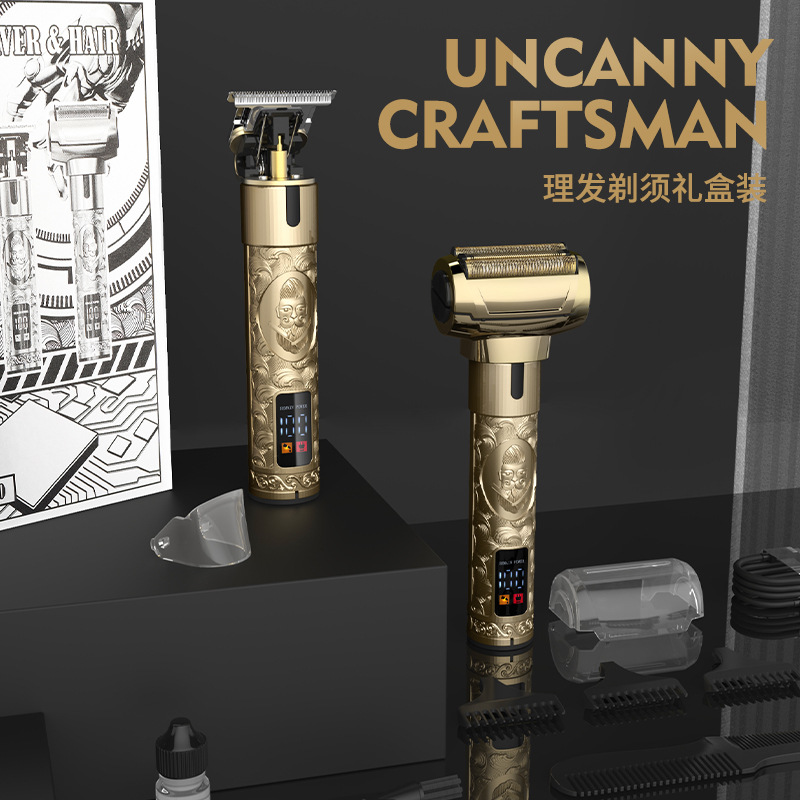 Nueva máquina de afeitar eléctrica multifuncional de corte de pelo de talla para el hogar de los hombres cortadora de cabello dos en uno al por mayor