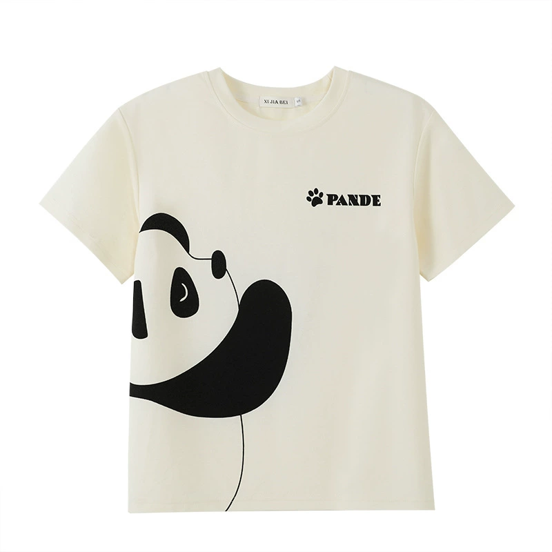 Summer children's cartoon cotton T-shirt, family style, with short sleeve, Korean style