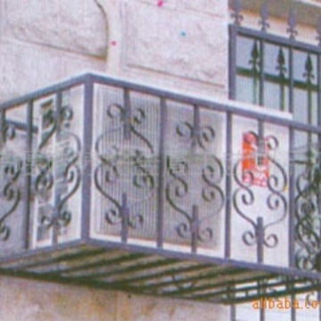 欧式铁艺空调防护栏 金属工艺古铜空调护栏 铁艺锻造栏杆建筑栏杆