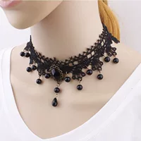 Choker Chain Корейский шейный орнамент шейный ремень ошейник женский шейный простой черный шейный шейный кружевной короткий ожерелье