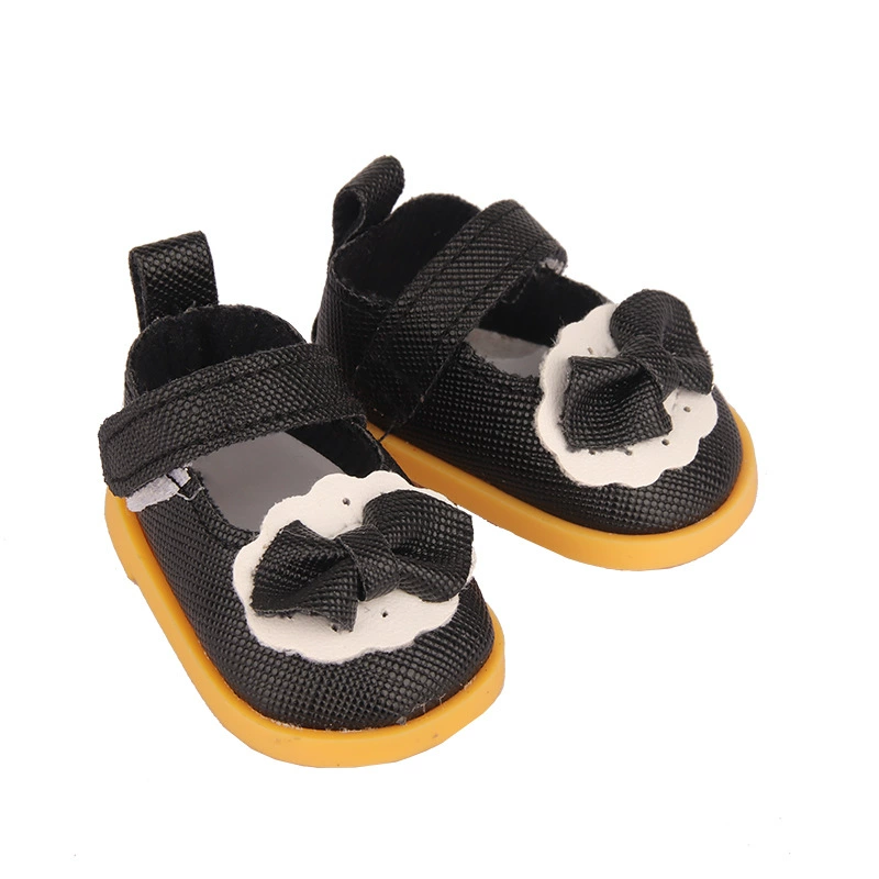 Doll shoes, cotton bow accessories for 14‑inch dolls, 5 cm length, multicolor