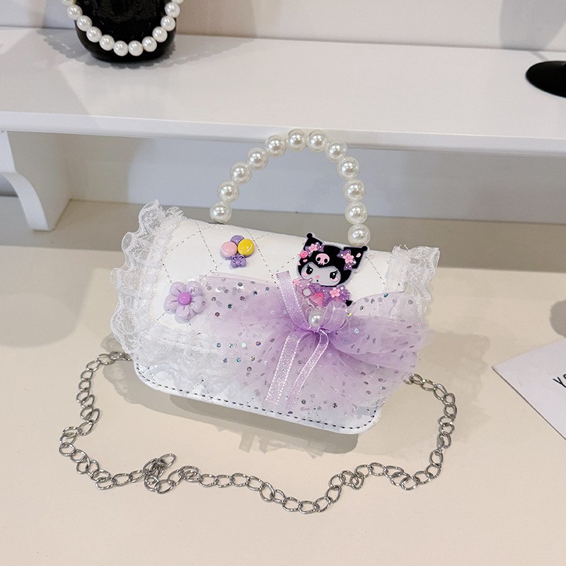 Bolsos infantiles, bolsos de moda princesa de perlas, bolsos de cambio de chicas lindas, bolsos de hombro de chicas