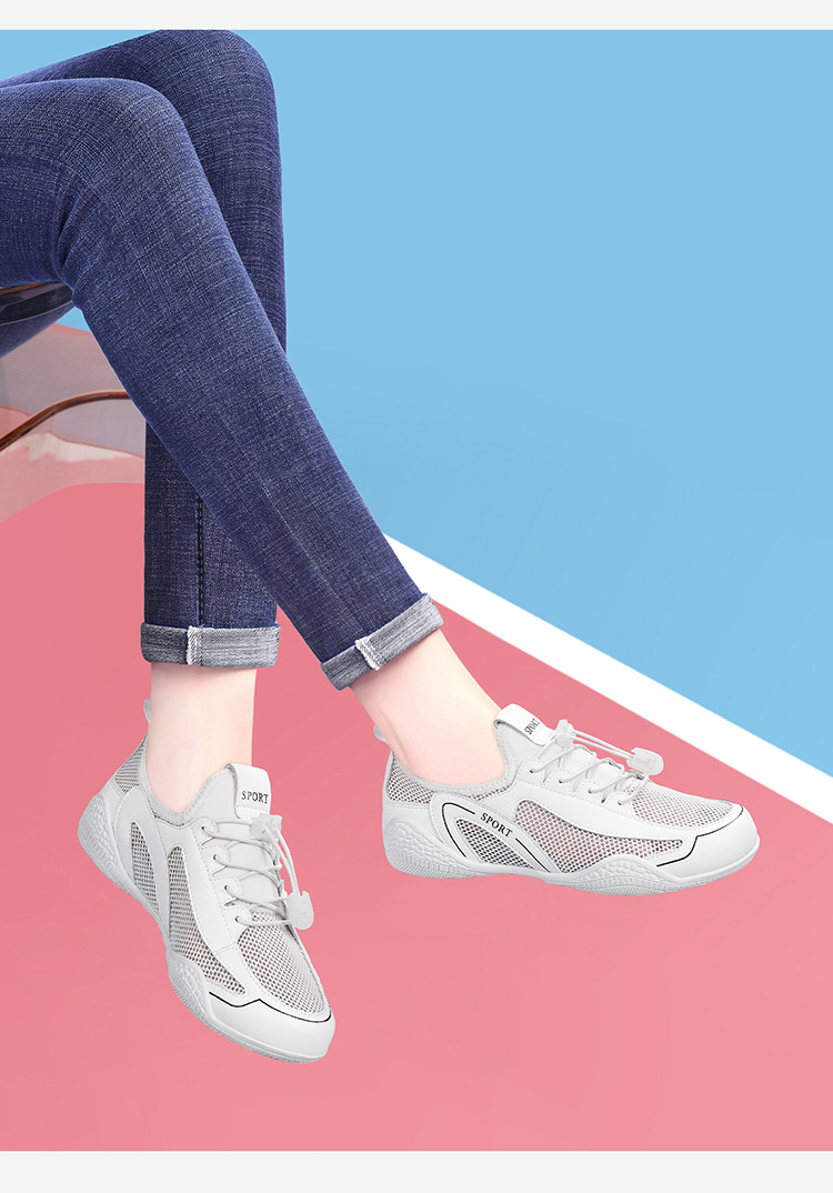 Giày sneaker nữ da thật lưới thoáng khí mùa hè 2025 nhẹ êm chống trượt — DH 58365m Xám (Mẫu rỗng), DH 58219 màu trắng (mẫu rỗng), DH 58618m Xám (Mẫu rỗng), DH 58278 màu xám (lớp lót đơn) chi tiết 3