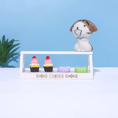 ZAKKA Cake Stand White New Miniature Scene Photography Prop Dollhouse Decor Item Wooden Accent