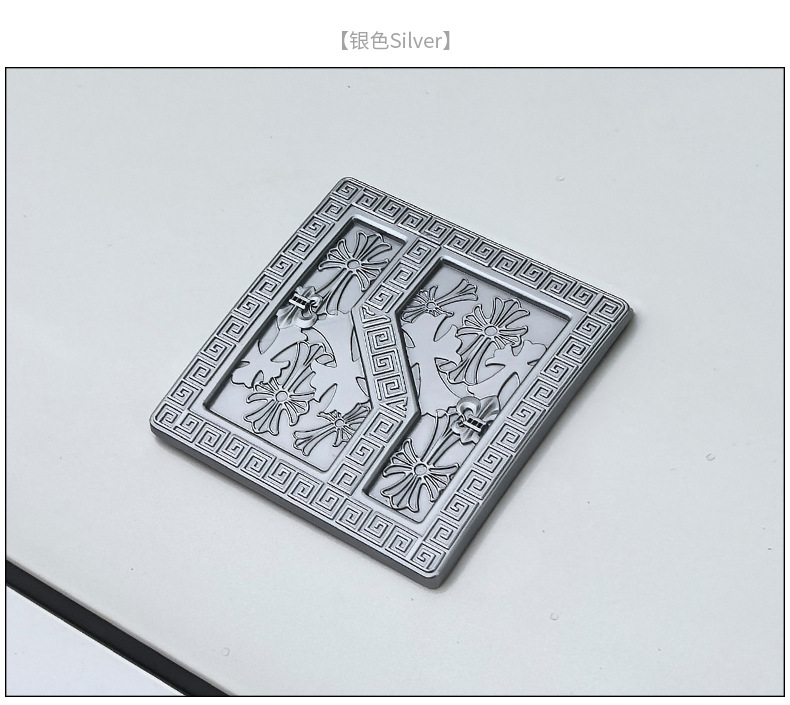 Suitable for Zeekr 9X8X front hood emblem, grille emblem, blackened personalized emblem, Chrome-style metal embossed design