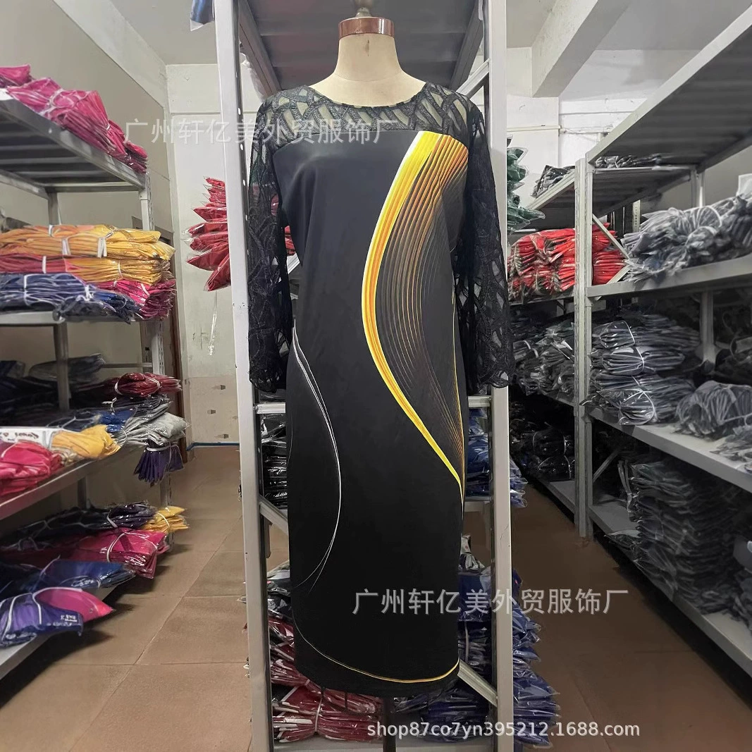 Кружевное платье с рукавами, платье больших размеров, ebay, осень