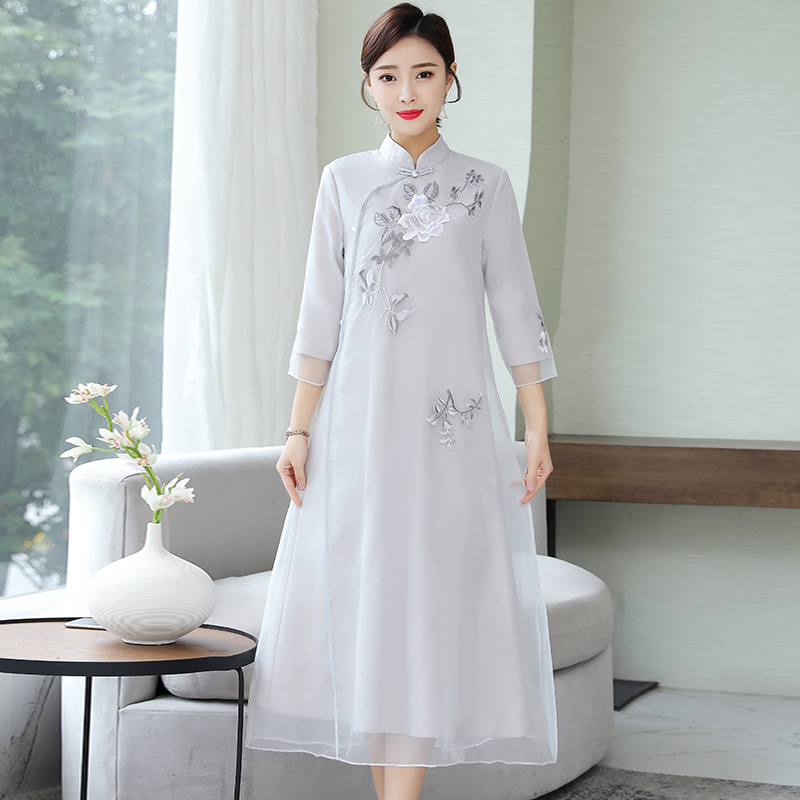 Shiffon summer cheongsam
