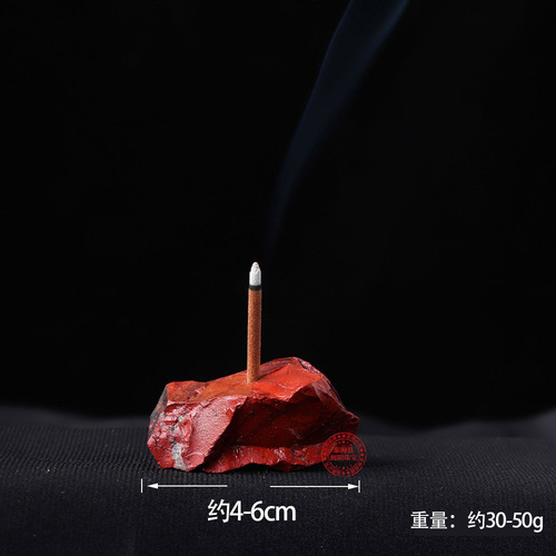 Wholesale natural crystal incense insert pink white and red crystal original stone incense tray incense holder crystal crystal block incense insert base