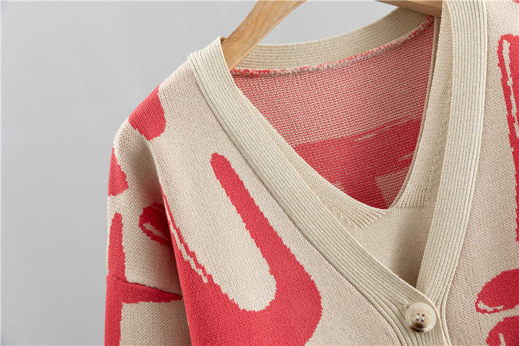 Abbigliamento da donna Moda Casual Abiti per donna Primavera e autunno Lettera Giacca gilet in maglia larga Pantaloni attillati Abito a tre pezzi_voghion.com