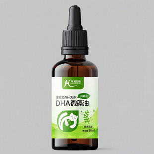Weihai Huachong Pet Nutrition Supplement Dha Algae Oil Drops Hair Beauty Oem Manufacturer Oem