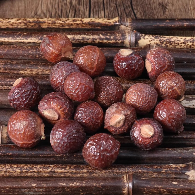 Whole Soapberry Fruits Wu Huan Zi Sapindus mukorossi Natural Dried Soapnuts 500g for Hair Washing and Cleaning in use