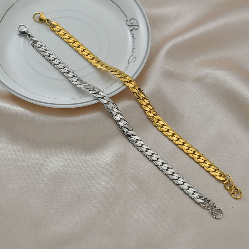 Vacuum Plating Gold Plating Process Fashion Flower 304 Stainless Steel Plating No Inlaid 18K Gold Plated Unisex Bracelets
