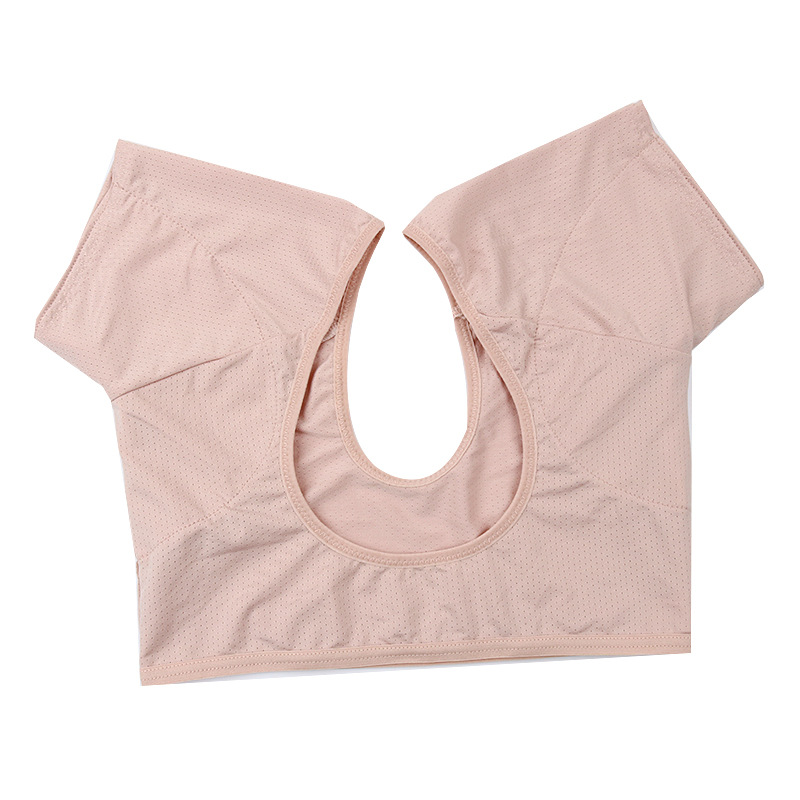 SY32-6 transfronteriza axila almohadilla absorbente del sudor Chaleco de malla de secado rápido manga corta transpirable que absorbe el sudor anti-sudor leche de malla de seda