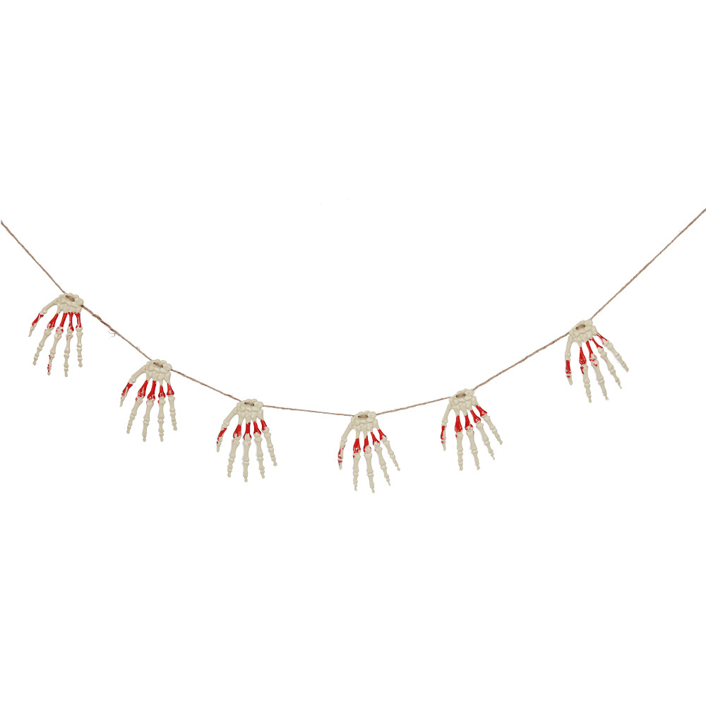 Decoración de Halloween gran hueso cráneo casa embrujada bar encantador accesorios colgantes cráneo garras terror