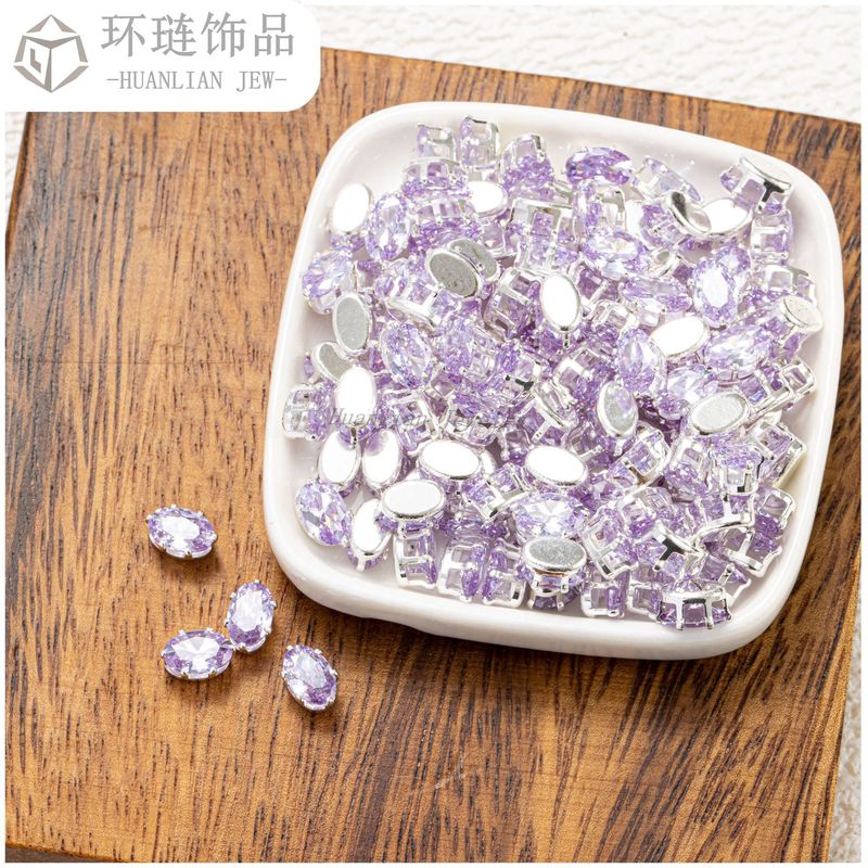 【椭圆锆石爪钻】闪亮锆石保色diy手工材料手链饰品配件体验装|undefined