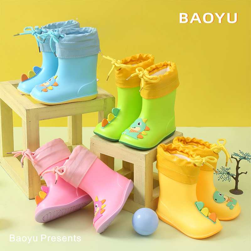 Ploves of dismantling baby rain shoes 1 infant child 3 rain boots men and girls water shoes, children princess cute lightweight shoes 2