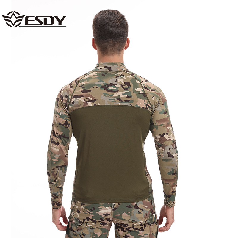 ESDY Men's camouflage summer travel long-sleeve