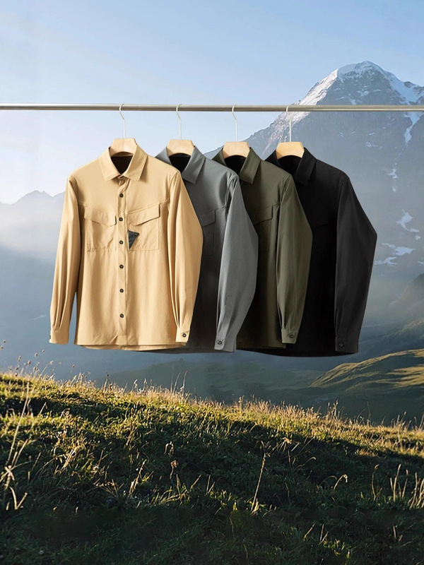 25 Autumn Quick-Drying Breathable Wear-Resistant Tear-Resistant Unisex Outdoor Casual Anti-Uv Sunscreen Long-Sleeved Shirt