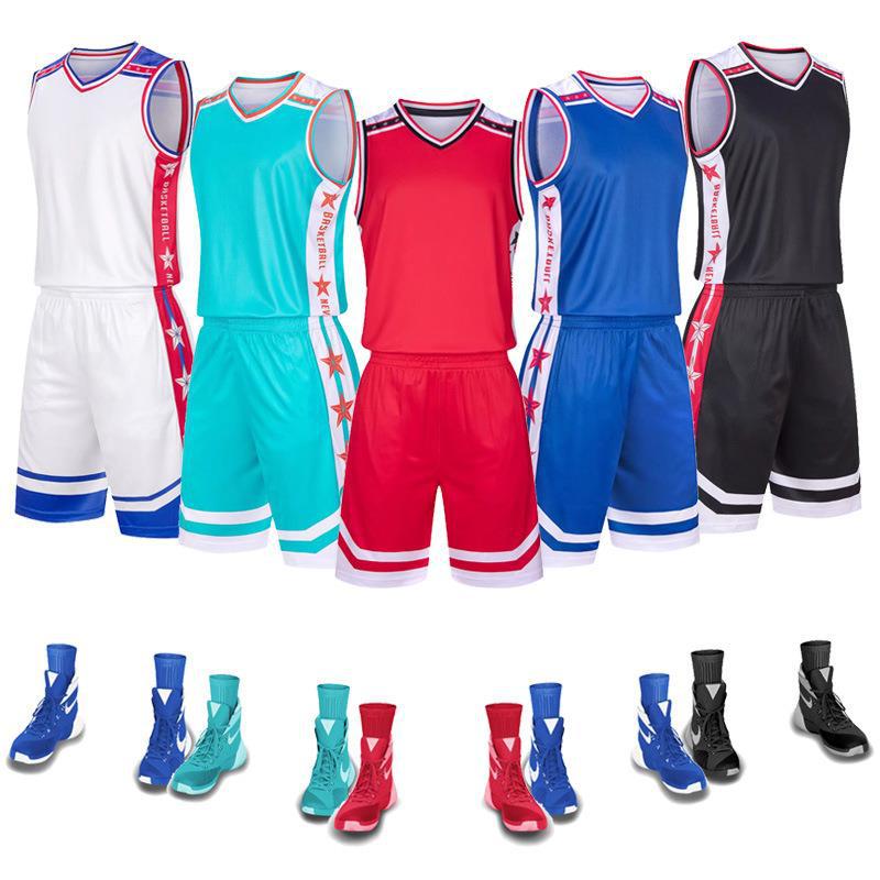 New Basketball Suit Adult Children Basketball Training Vest Breathable Game Team Suit Group Buying DIY Printable