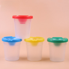 兒童洗筆彩色塑料洗筆筒DIY塗鴉紅調色盤筒美術學生繪畫工具批發