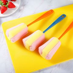 高密度海綿清潔杯刷 廚房日用品長柄洗杯刷 多角度柔軟清潔杯刷