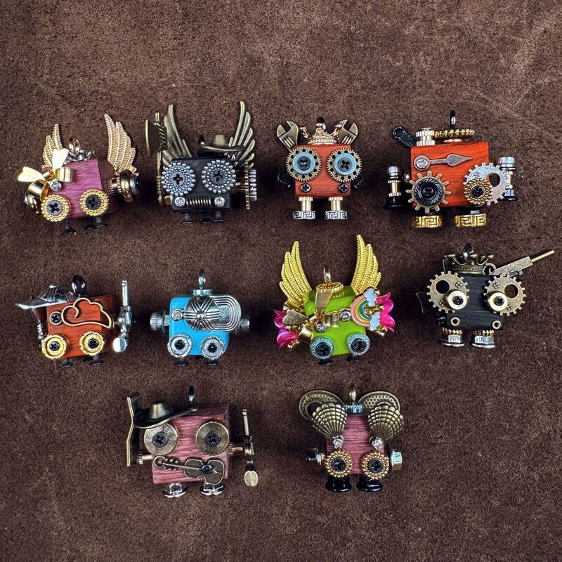 Punk Robot Handmade Pendant Pendant Trendy Wooden Design Keychain Mobile Phone Chain Necklace Pendant for Boys and Girls Punk Robot Handmade Pendant Pendant Trendy Wooden Design Keychain Mobile Phone Chain Necklace Pendant for Boys and Girls