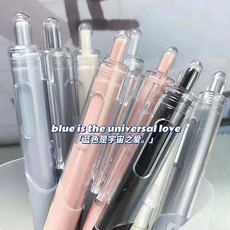 莫兰迪系十色刷题速干按动小白笔高颜值中性笔学生刷题书写0.5顺|undefined