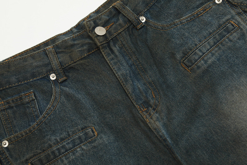 Men's Clothing Trendy and Fashionable Street Distressed Washed Sexual Ripped Jeans Men's Trendy Brand All-match Casual Loose Straight Pants_voghion.com