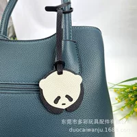 Новый шарм для сумки H Panda Platinum, кожаный шарм для сумки с галькой, подвеска для зеркала заднего вида, автомобильный брелок, подвеска