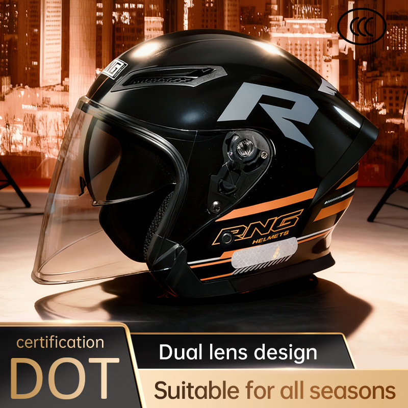 Cascos de motocicleta con certificación 3C / DOT Cascos de locomotora eléctrica 3 / 4Cascos de motocicleta / casco