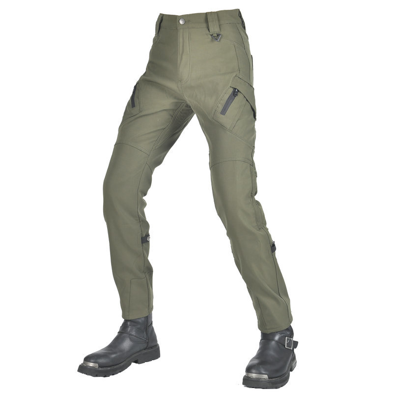 VOLERO motocicleta invierno pantalones de ciclismo resistentes a la caída impermeable de lana forrada gruesa a prueba de viento ejército verde ropa de trabajo pantalones de la motocicleta