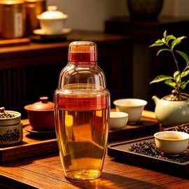 透明塑料雪克杯密封防漏设计家用健身奶昔摇杯奶茶制作手摇杯