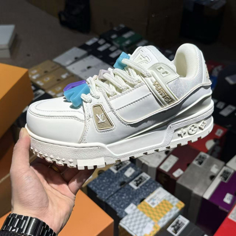 Comercio exterior Putian puro cuero original entrenador de burro de goma vacía zapatos de skate gorda para hombres y mujeres de alto lujo zapatos deportivos casuales