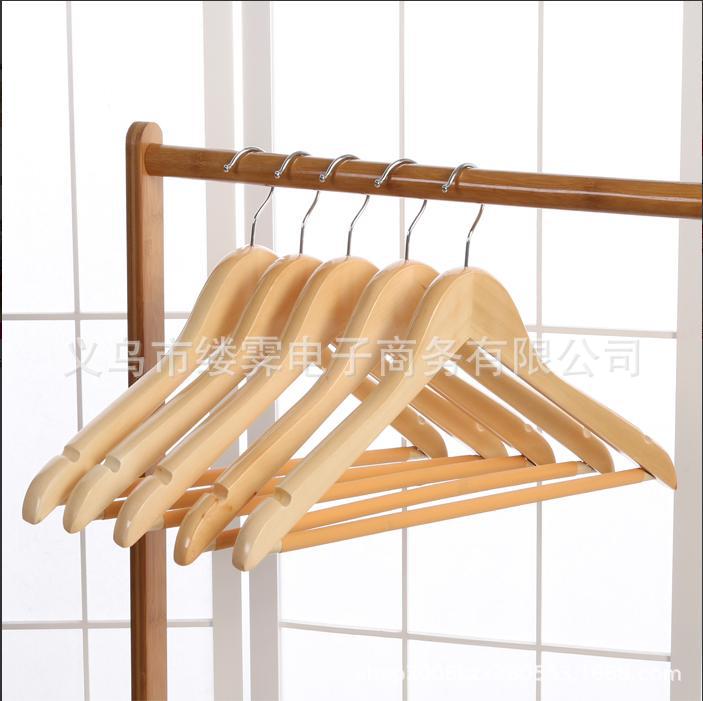 percha de ropa de madera gruesa sin marcas hotel trajes percha de ropa de hombre y mujer hotel armario percha de ropa de ropa de cama