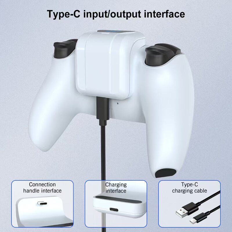 Factory Cross-Border Ps5 Wireless Controller Charging Battery Pack External Clip-On Power Bank In-Stock Small Quantity Factory Cross-Border Ps5 Wireless Controller Charging Battery Pack External Clip-On Power Bank In-Stock Small Quantity