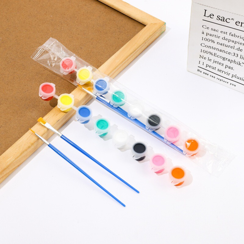 メーカーは子供用アクリル絵の具 12 色 6 連体学生アート絵画着色石膏人形絵の具ストリップを供給しています|undefined