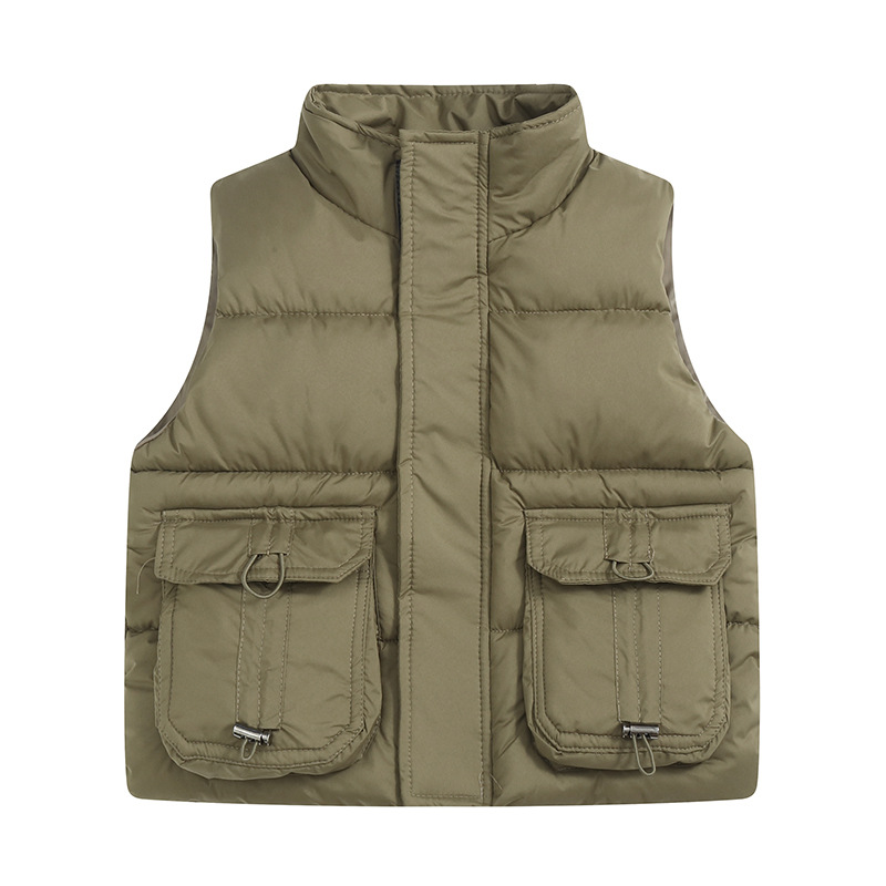Chaleco Infantil de Invierno 2023 para Niños y Niñas, Chaleco de Trabajo para Niñas, Chaleco de Algodón Cálido y Grueso, Informal y Engrosado para Mayor Calidez.