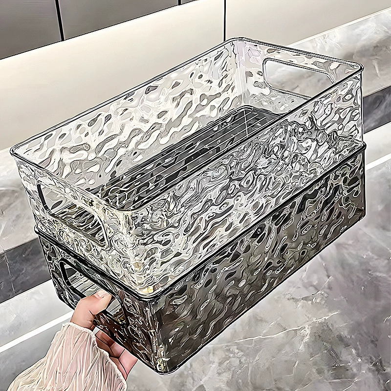 Настольный органайзер для хранения из прозрачного акрила, корзина-ящик для хранения закусок, мелочей, косметики и масок.