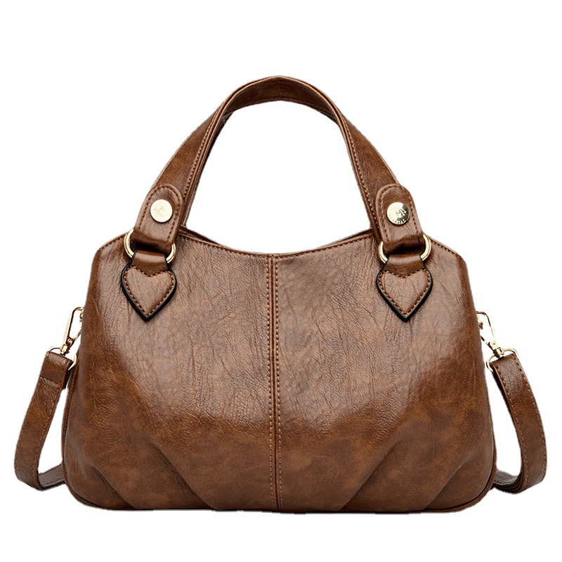 Retro Soft Leather Large Capacity Shoulder Crossbody Women's Handbag Small Bag_voghion.com