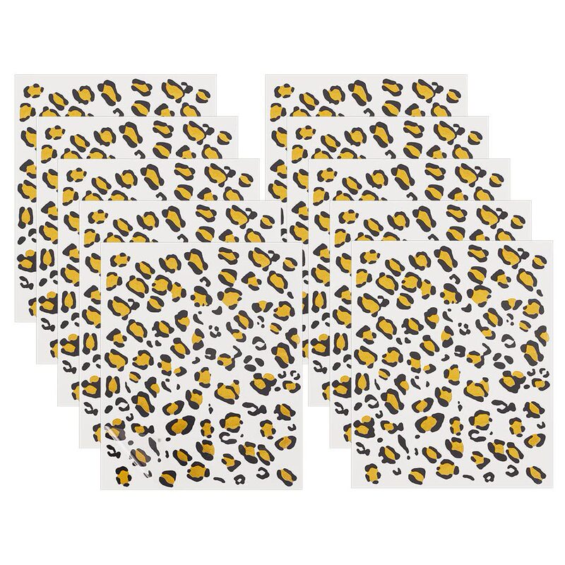 New Cross-Border Facial Tattoo Stickers: Fake Cheetah Tattoo, Cat Whisker Tattoo Stickers, Leopard Print Metallic Foil Halloween