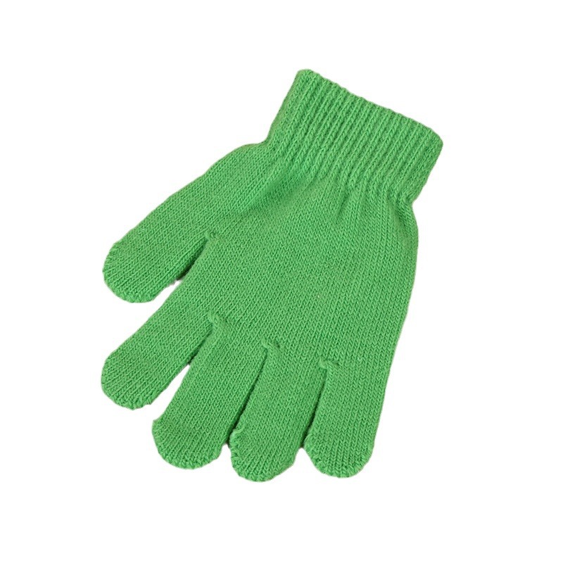 Fabricantes personalizados Jacquard logotipo de impresión offset acrílico color sólido guantes mágicos calientes guantes de punto para niños