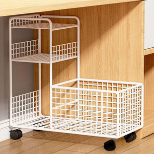 Yo Book Bag Storage Rack Movable Book Bag Rack Pulley Under Table Office Trolley Storage Basket Rack Tuoxin Iron