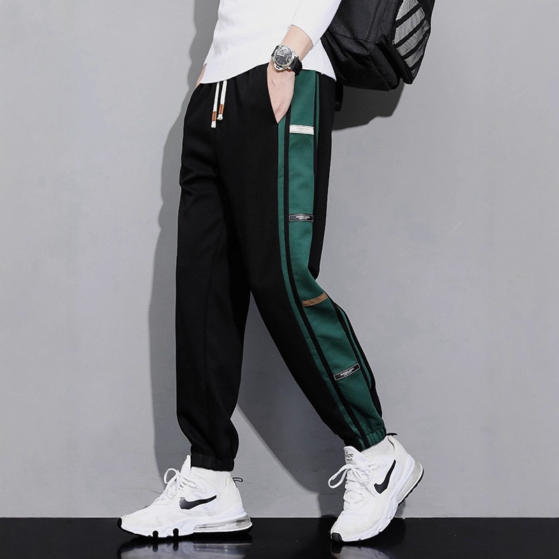 Men's Casual Pants for Spring and Autumn, Versatile Large Size Joggers for Young Students, Sports Pants, Cuffed Casual Pants, Sweatpants, Workwear