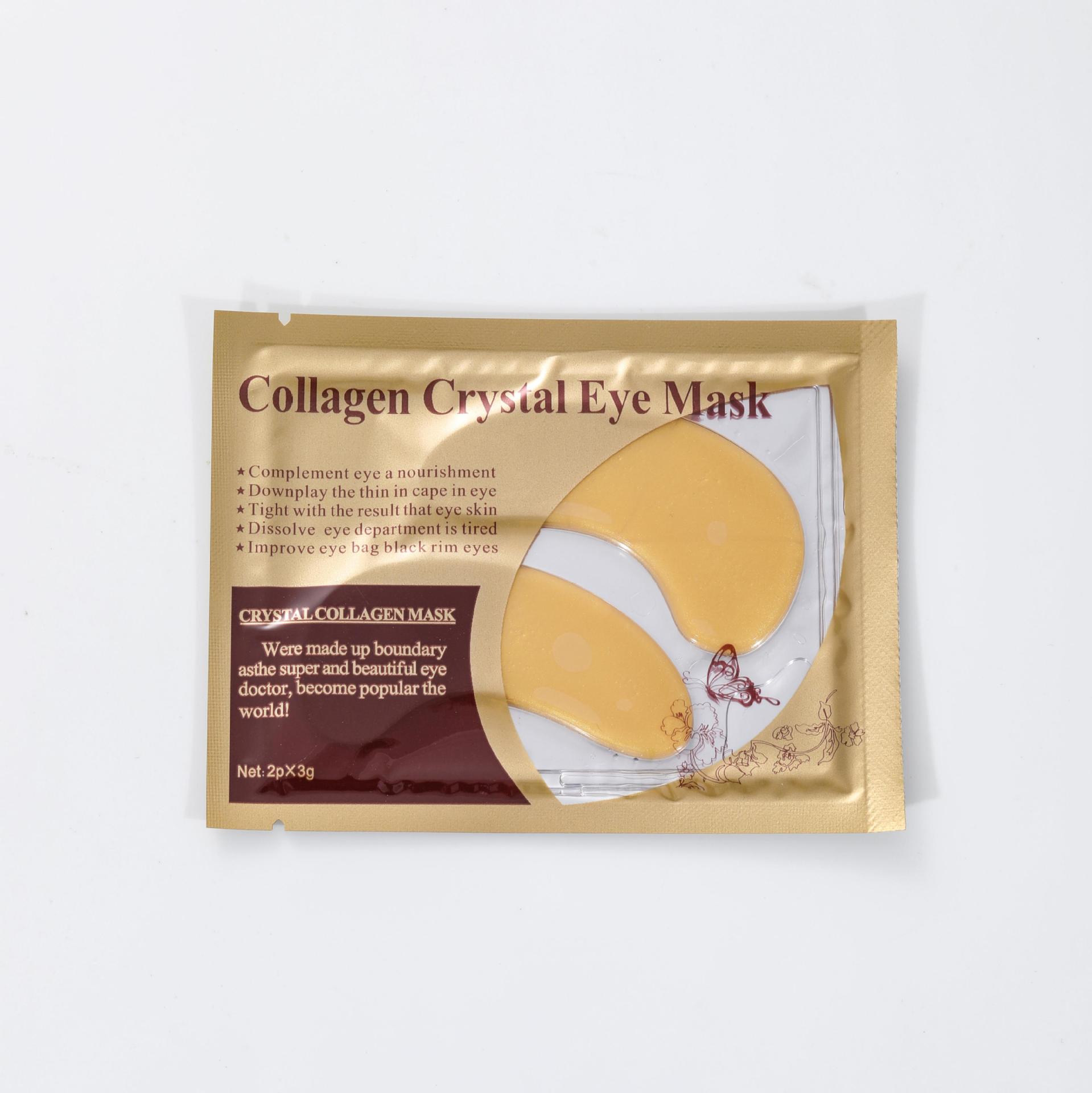 Mascarilla de ojos de colágeno de cristal transfronterizo Golden Spot Eye Care Estilo caliente Versión en inglés Mascarilla de ojos de oro Comercio exterior