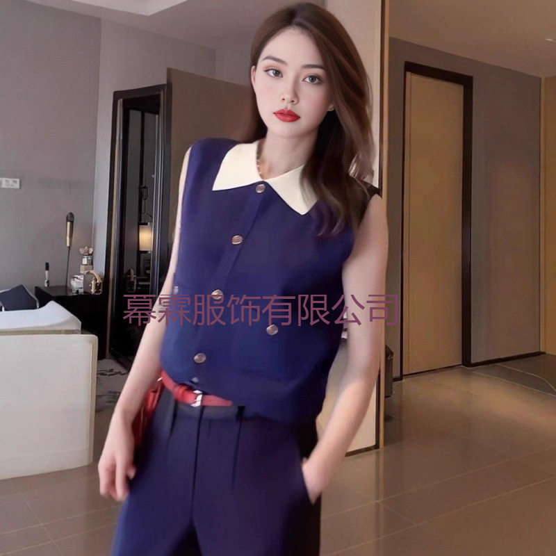 French-Style Sweet Thin Ice Silk Knit Top for Women, New Summer Sleeveless Vest, Trendy Camisole Top