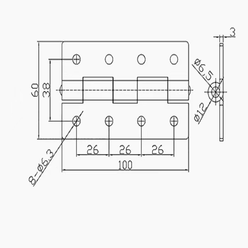 厚いステンレス304重型工業ヒンジ配電箱電気盤平開折り畳みヒンジ機械設備ヒンジ|undefined