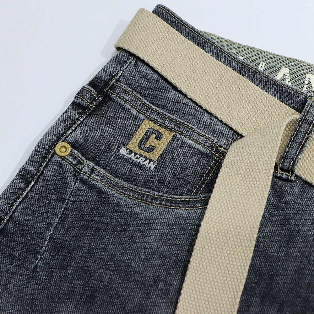 Elite spring thin jeans, elastic trend trousers, slim fit